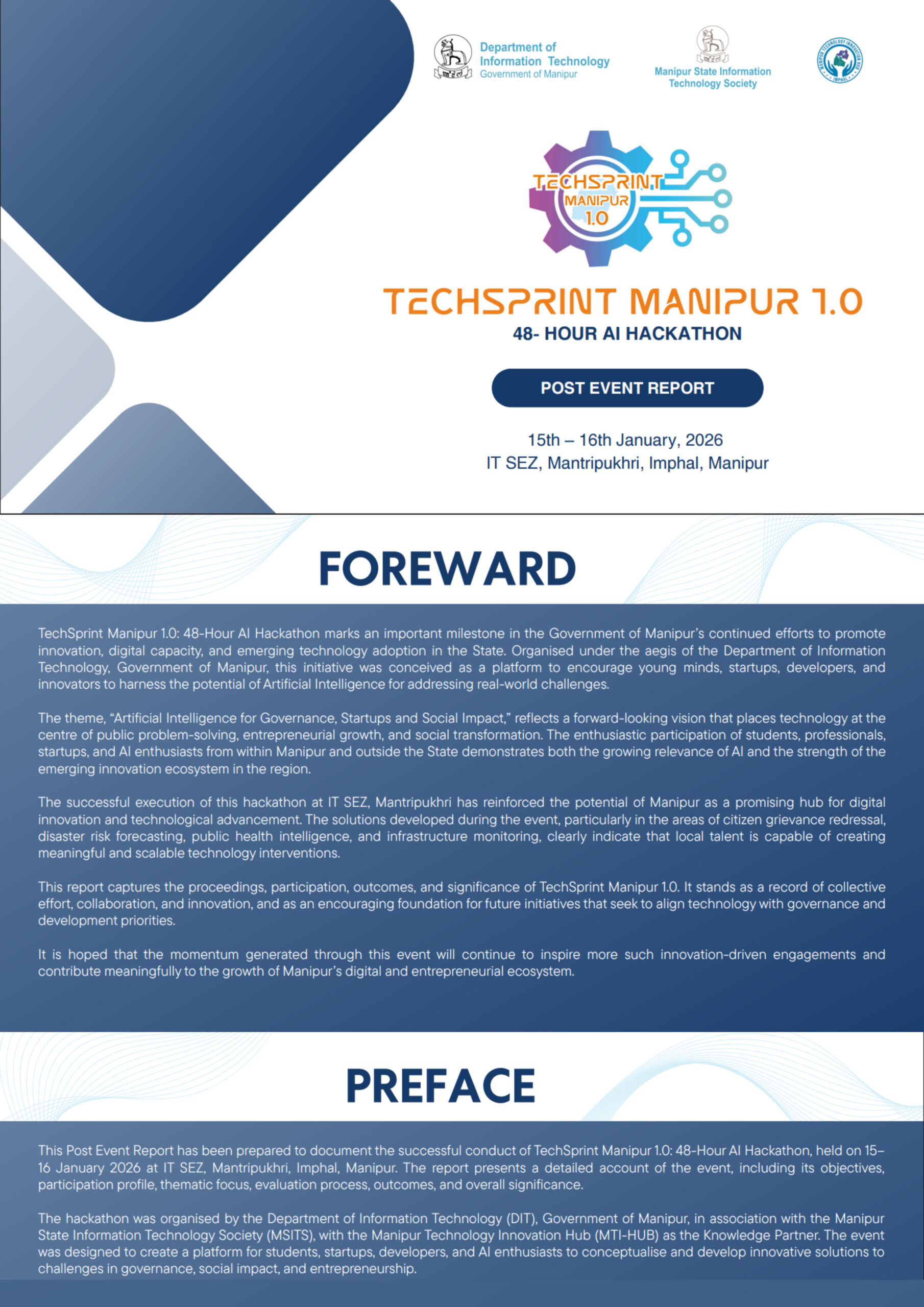 Techsprint Manipur 1.0 – 48- Hour Ai Hackathon